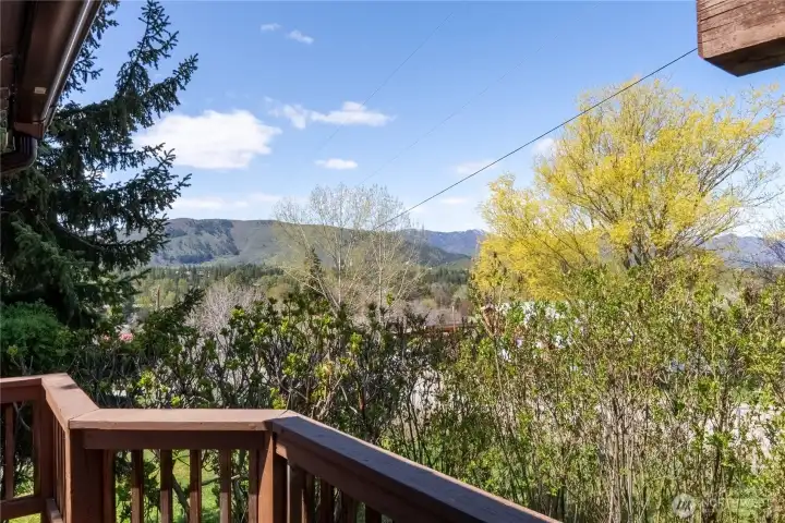 Deck space off of living room is an extension of your entertainment space.