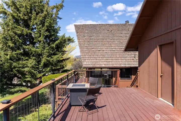 New heated gutters over exterior doorways.