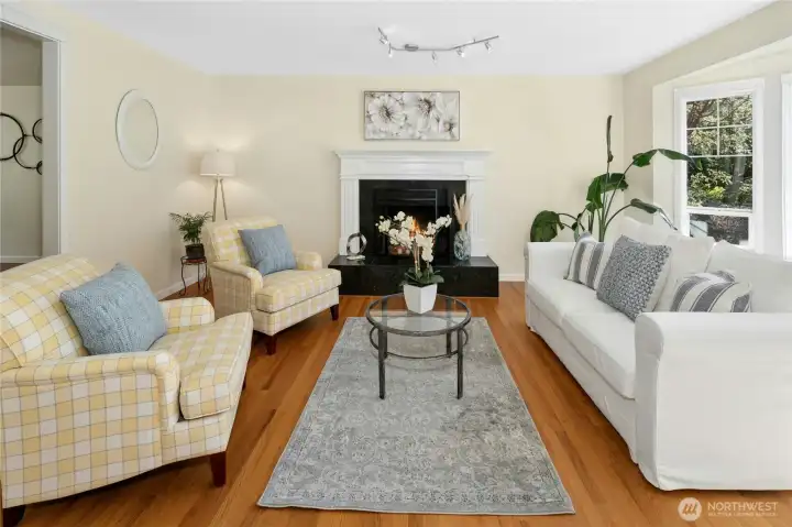 Two living spaces means someone always gets the remote — the fireplace in here makes it an easy win