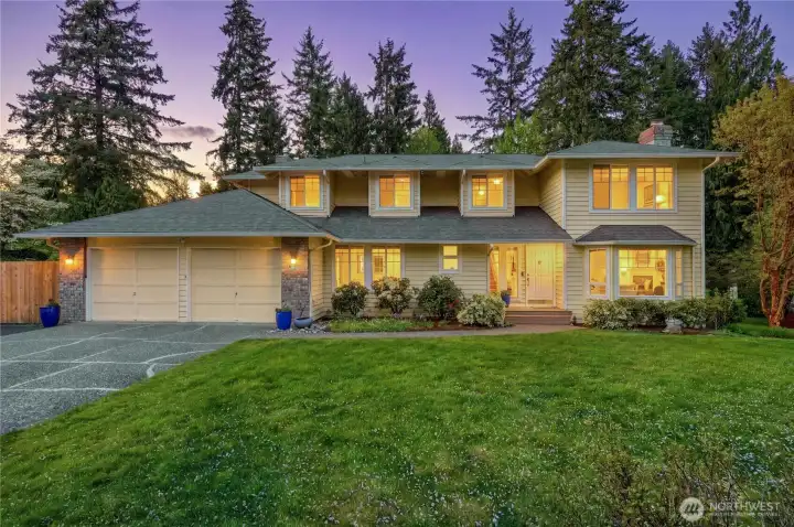Tucked among the trees, the home feels private without feeling remote — the best of both worlds.