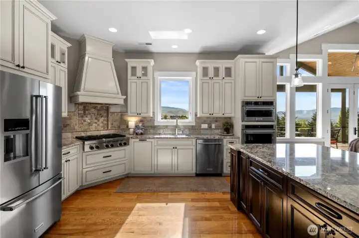 Custom antique finish cabinets