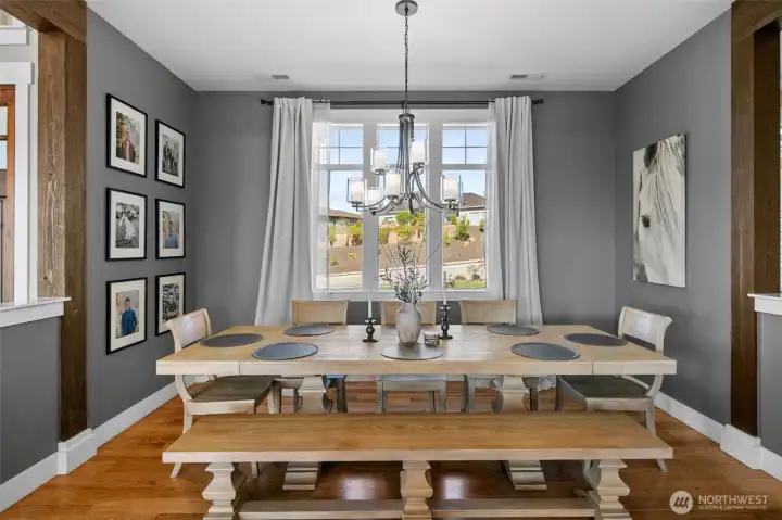 Expansive dedicated dining room