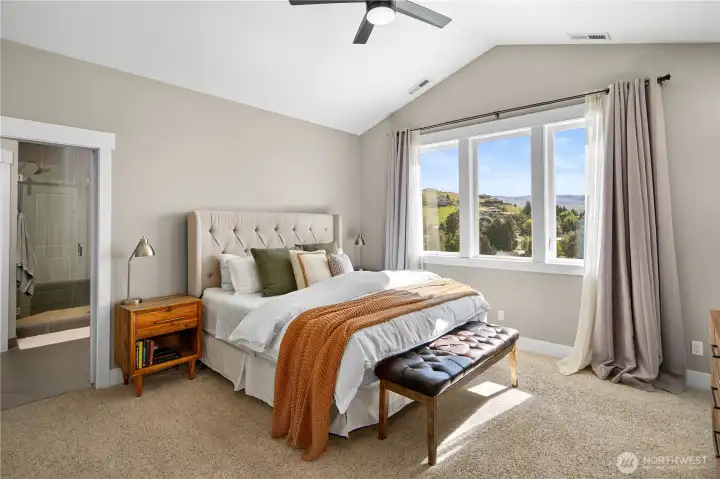 Dreamy Primary bedroom with amazing views