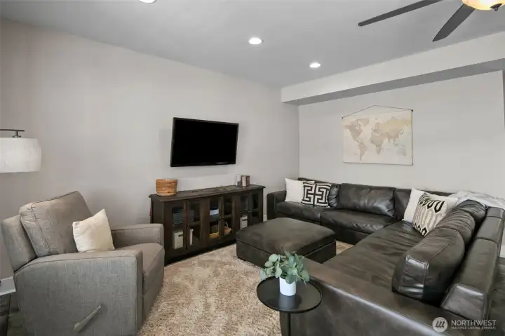 Large downstairs rec/family room