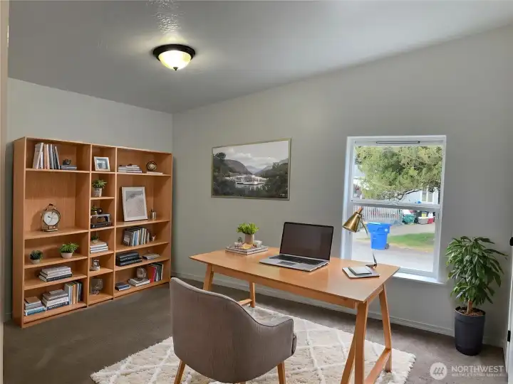 Virtually staged view of the third bedroom.