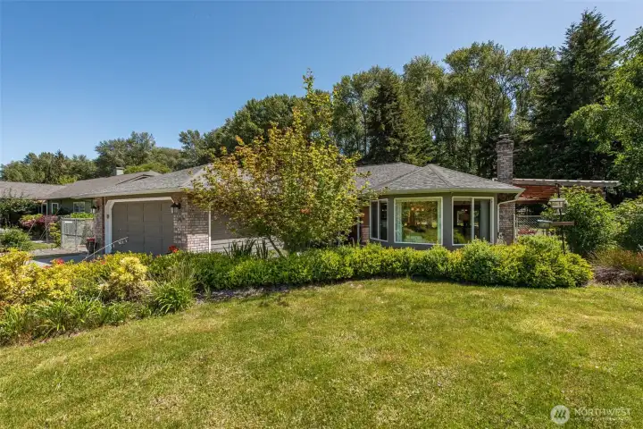 landscaped front yard