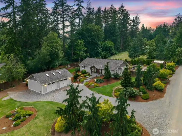 Every inch of the 1.25 acres has been beautifullly landscaped.