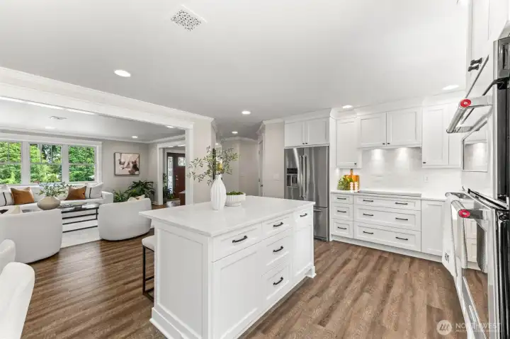 Open concept layout