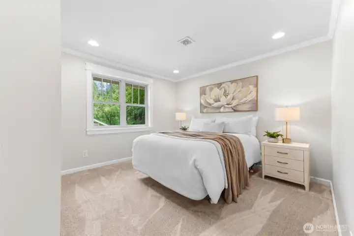 generous sized guest bedroom