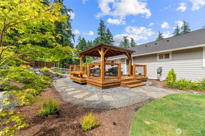 Cedar deck with gazebo