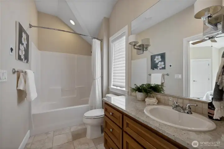 Full bathroom in guest suite.