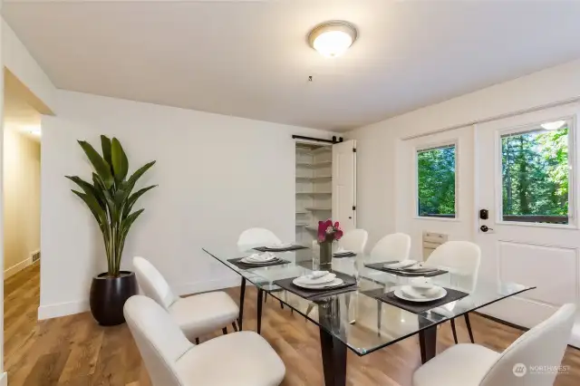 Dining area with pantry