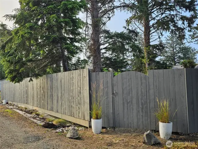 Fenced & gated on North side of lot....