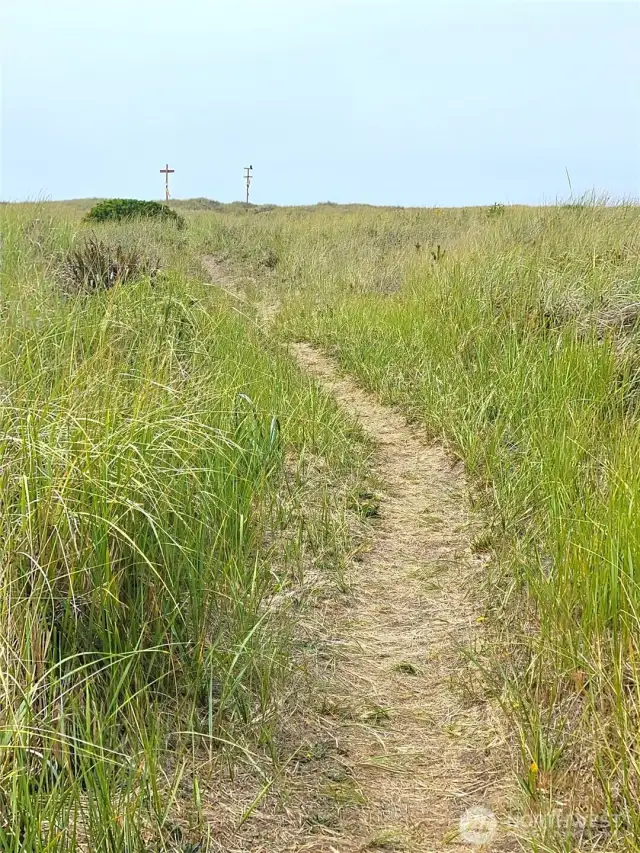Beachwood's private deeded trail to beach....