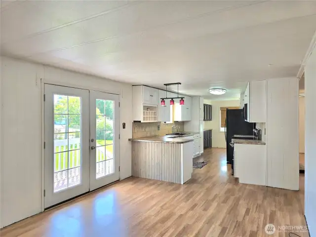 French Doors to Kitchen