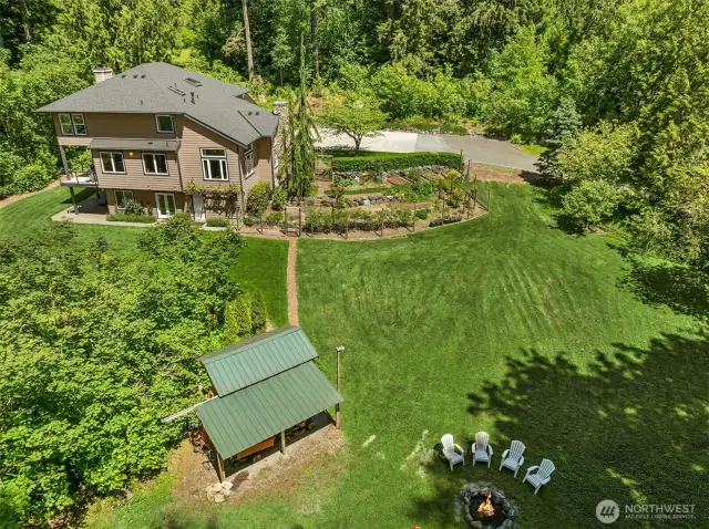 Relax by the firepit this summer.