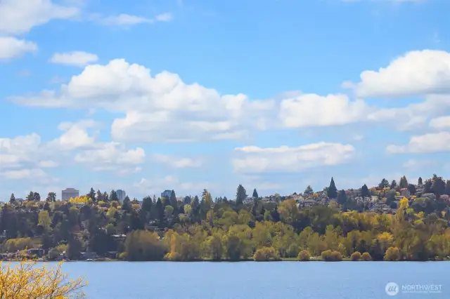 stunning views of the lake, Olympics and Seattle skyline will keep you loving your slice of heaven.