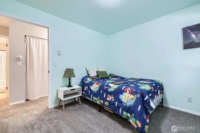 Secondary Bedroom with New Carpet
