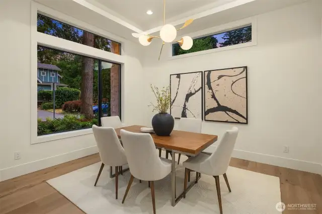 Dedicated dining room and den