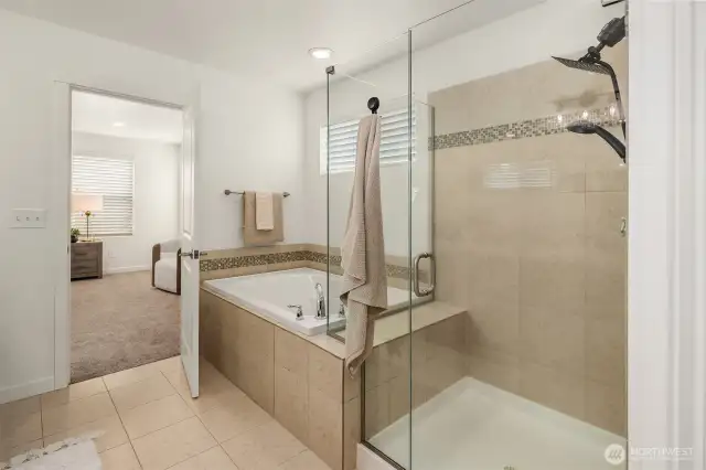 Soaking tub & frameless shower upgrades