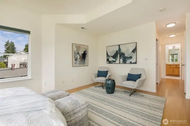 Primary bedroom with territorial views.