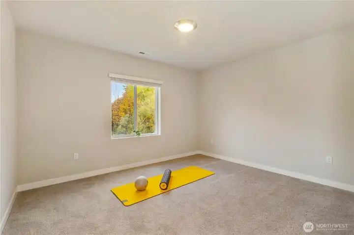 Bright and spacious third bedroom.