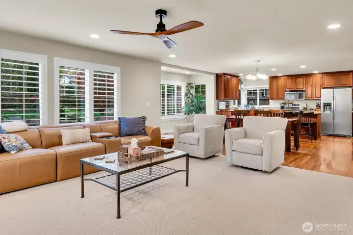 Family room off kitchen