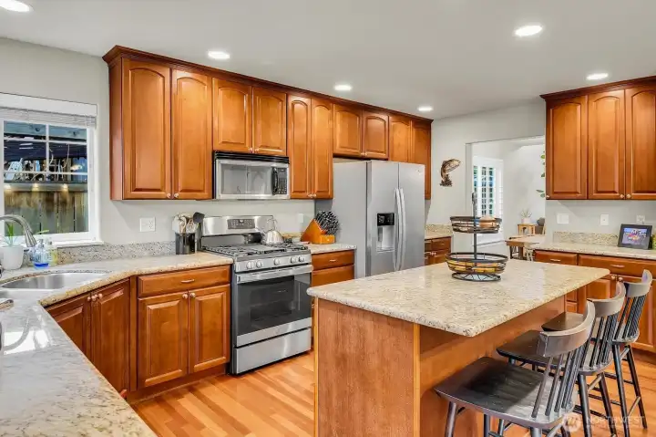 Kitchen with gas stove