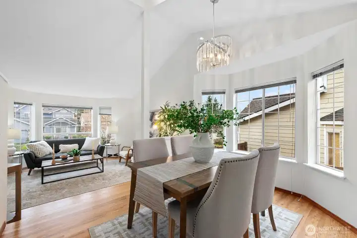 Dining room facing the living room.