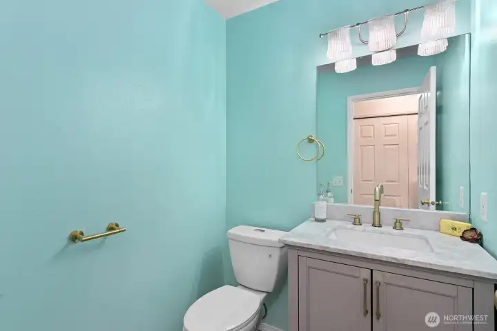Powder room on the main floor.