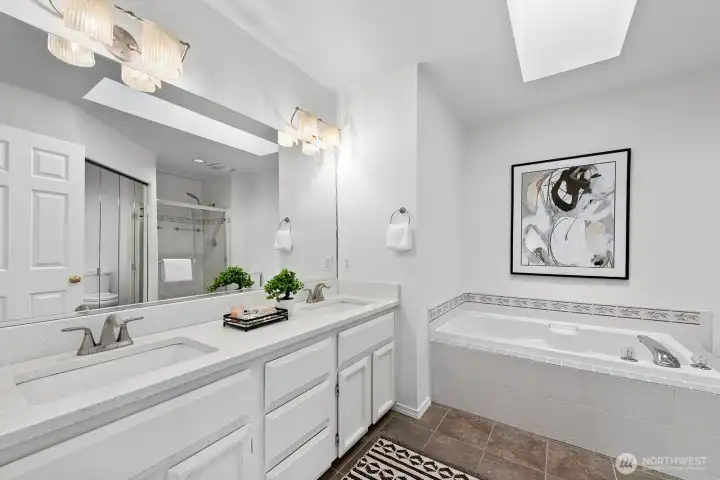 Primary suite bathroom.