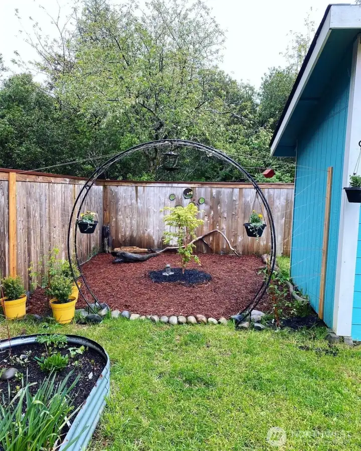 Landscaped Backyard.