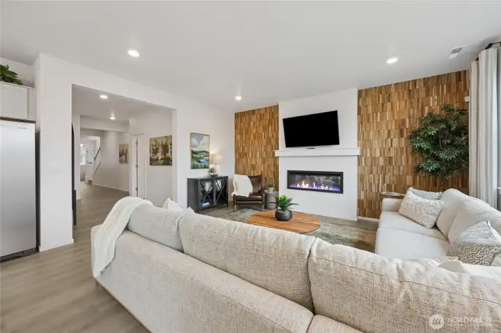 Light and bright family room. Pictures are for representational purposes only, colors and features may vary. Light and bright family room. Pictures are for representational purposes only, colors and features may vary.