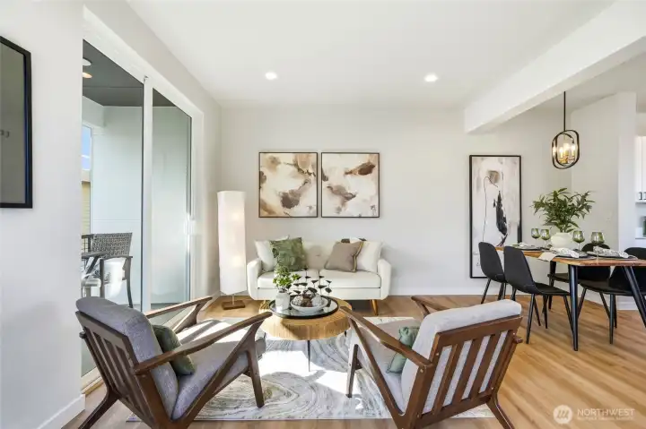 The main level living area is great-room style; wide open for ease of entertaining.