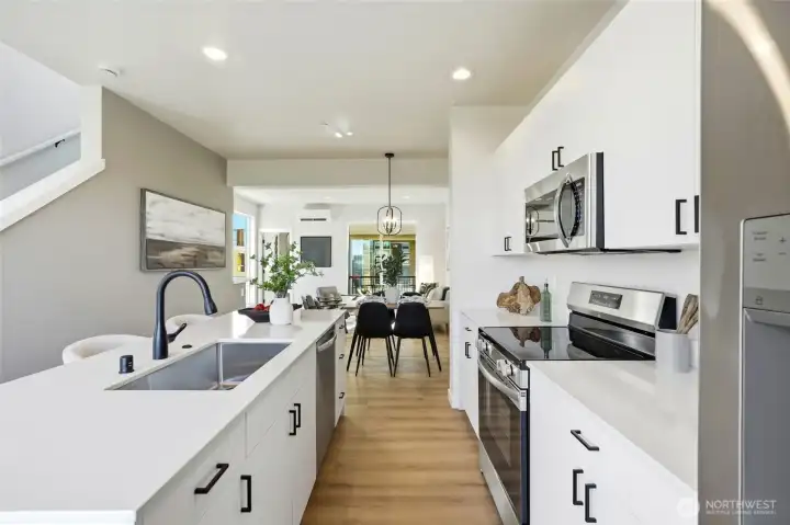 The chef of the house is always part of the action with the great-room living!