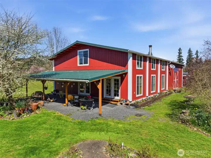 Covered Entry with area for entertaining!