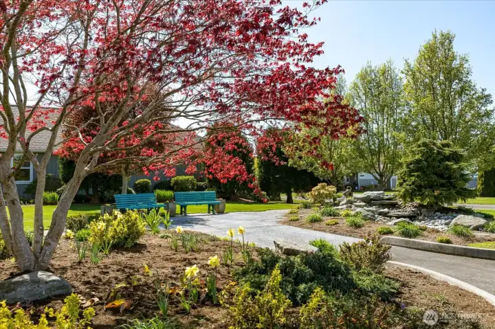 Trails extend around the neighborhood.