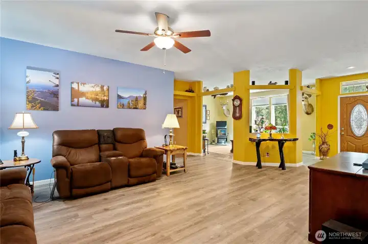 Back door entrance to living room