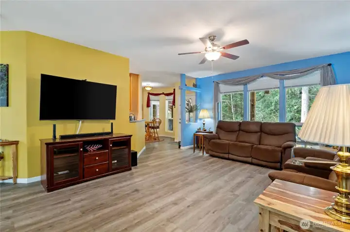 Corner of living room from Den