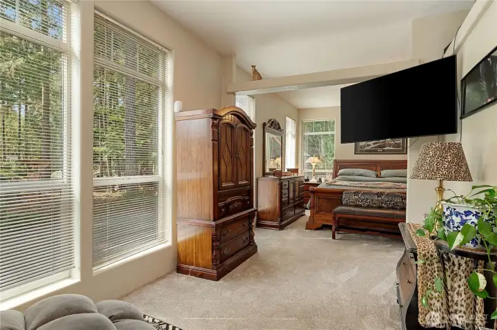 hallway in primary bedroom