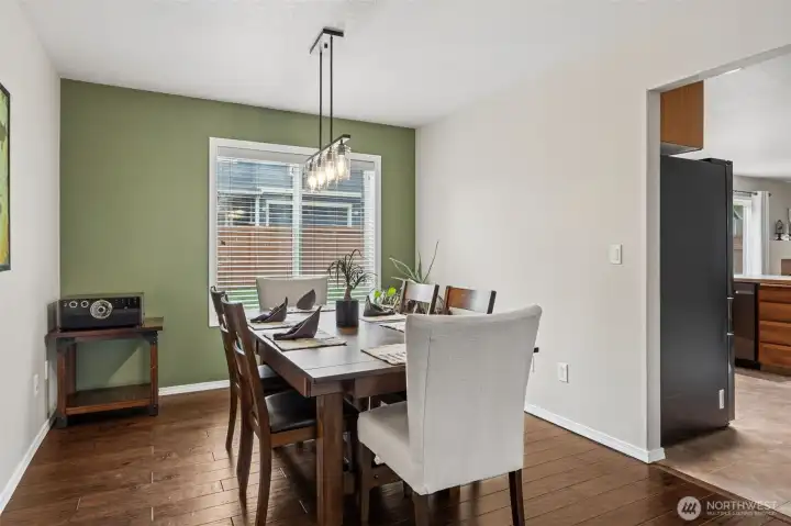 Formal dining area or possible home ofice nook.