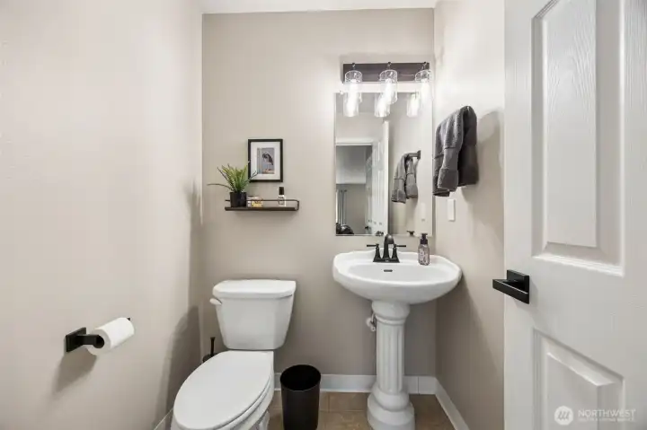 Powder bath downstairs.