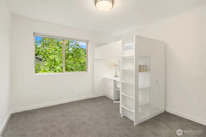 Roomy upper level first bedroom.