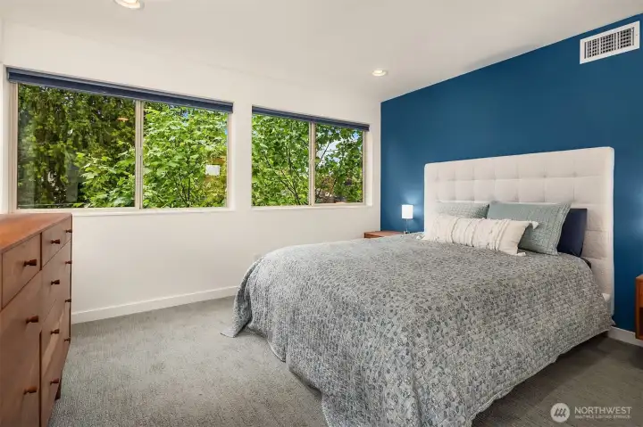 Primary bedroom. Private and serene!