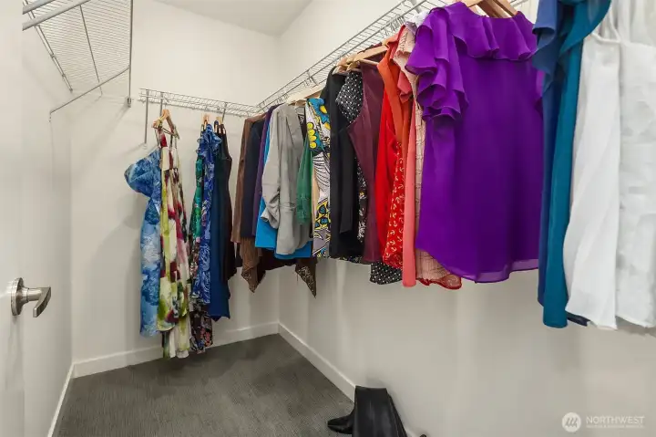 Walk in closet in primary.