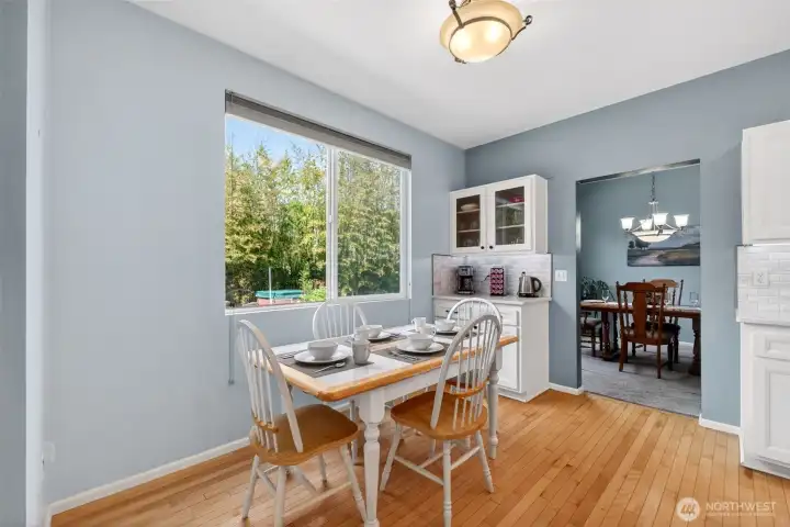 Kitchen eat-in area next to your coffee bar cabinetry
