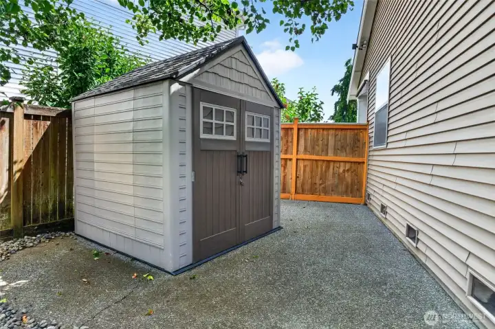 Shed in backyard stays with the house