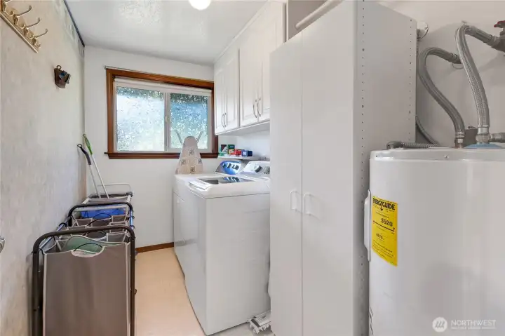 Utility room off garage