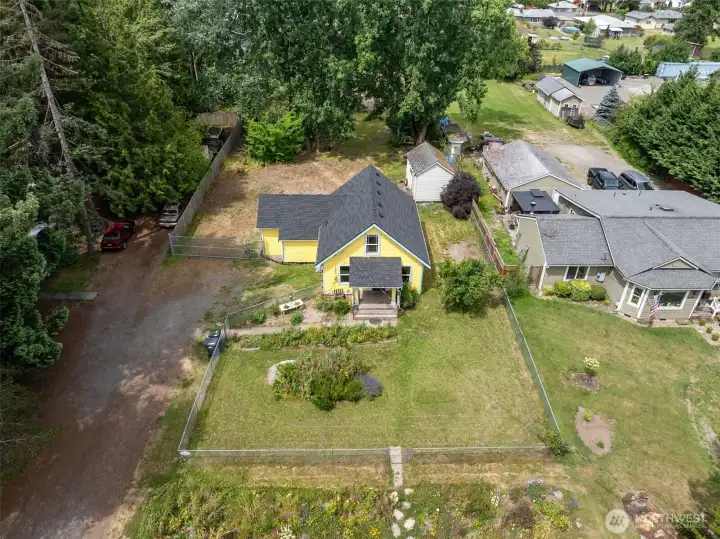 Over a half acre lot.