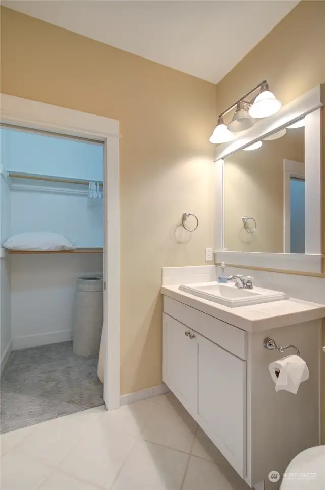 Is another private bathroom.